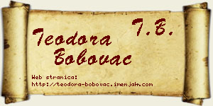 Teodora Bobovac vizit kartica